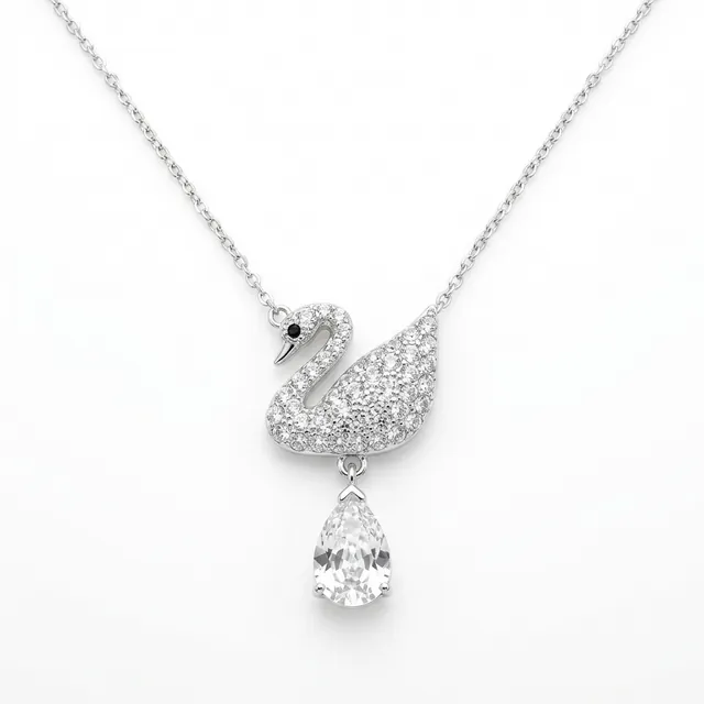 Iconic Swan Crystal Necklace