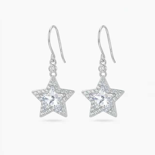 Stardust Star Drop Earrings