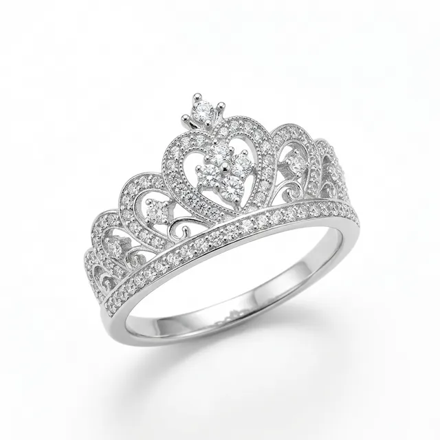 Dextera Crown Crystal Ring
