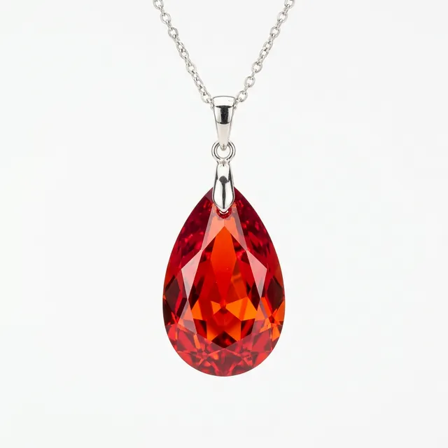 Fortune Red Teardrop Pendant