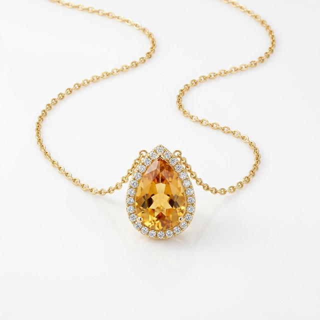 Fortune Yellow Halo Necklace — Your Destiny Talisman