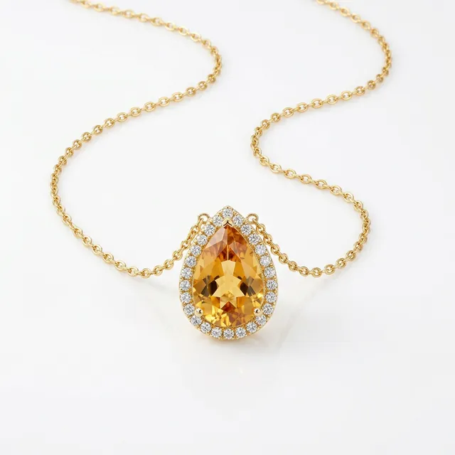 Fortune Yellow Halo Necklace