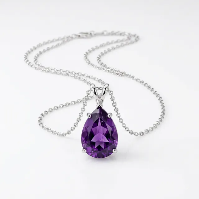 Fortune Purple Crystal Necklace