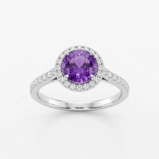 Fortune Purple Halo Ring