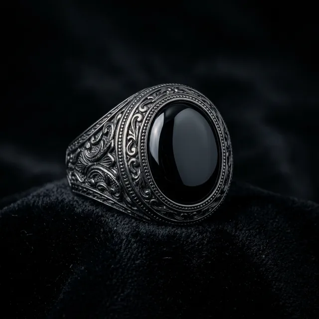 Fortune Black Obsidian Ring