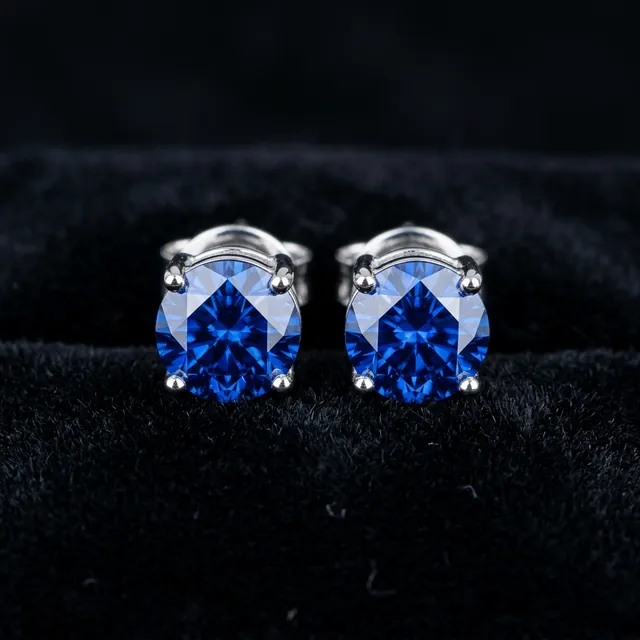 Fortune Blue Sapphire Studs