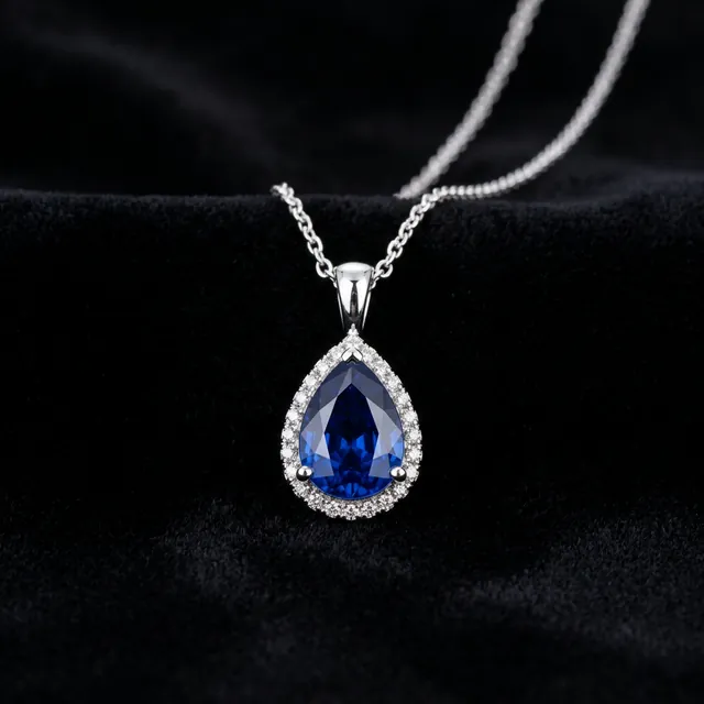 Fortune Blue Teardrop Pendant