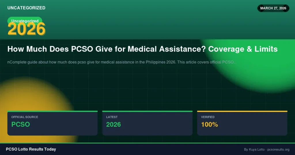 How Much Does PCSO Give for Medical Assistance? Coverage & Limits