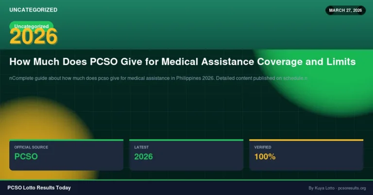 How Much Does PCSO Give for Medical Assistance Coverage and Limits — March 27, 2026 — PCSO Lotto Results Today