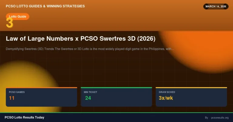 Law of Large Numbers x PCSO Swertres 3D (2026) — March 14, 2026 — PCSO Lotto Results Today