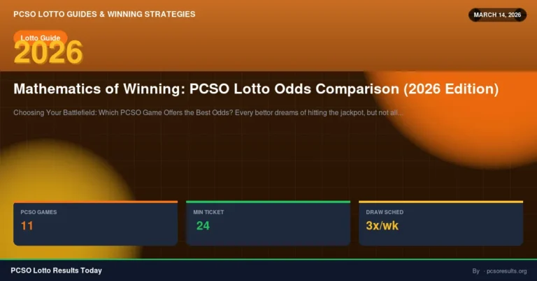Mathematics of Winning: PCSO Lotto Odds Comparison (2026 Edition) — March 14, 2026 — PCSO Lotto Results Today