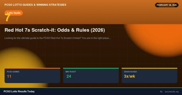 Red Hot 7s Scratch-it: Odds & Rules (2026) — February 26, 2026 — PCSO Lotto Results Today